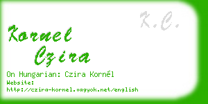 kornel czira business card
