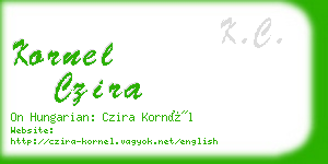 kornel czira business card